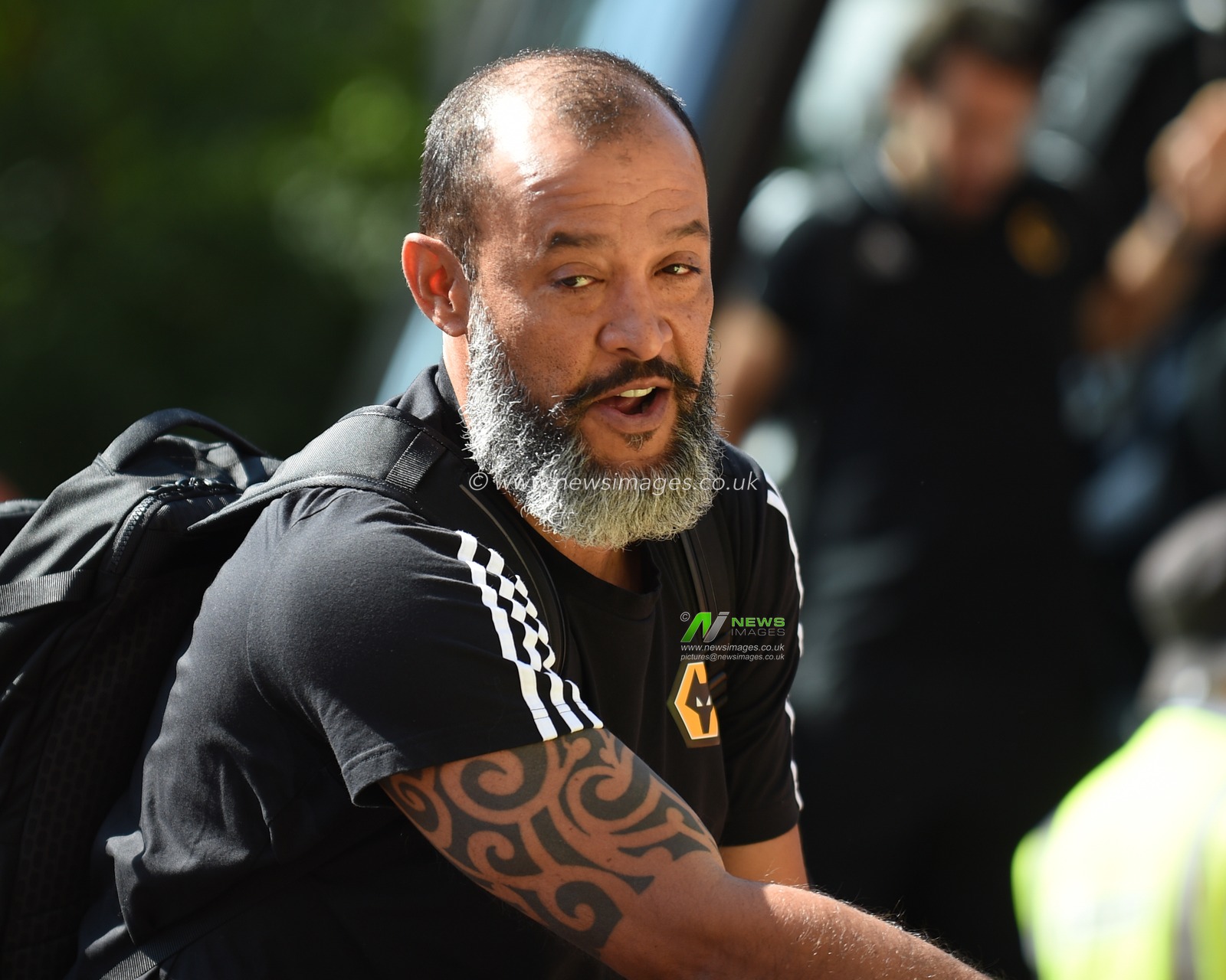 25th August 2019, Molineux Stadium, Wolverhampton, England ; Premier League Football, Wolverhampton Wanderers vs Burnley ; Nuno manager of Wolverhampton Wanderers arrives at the Molineux Stadium

Credit: Richard Long/News Images

English Football League images are subject to DataCo Licence