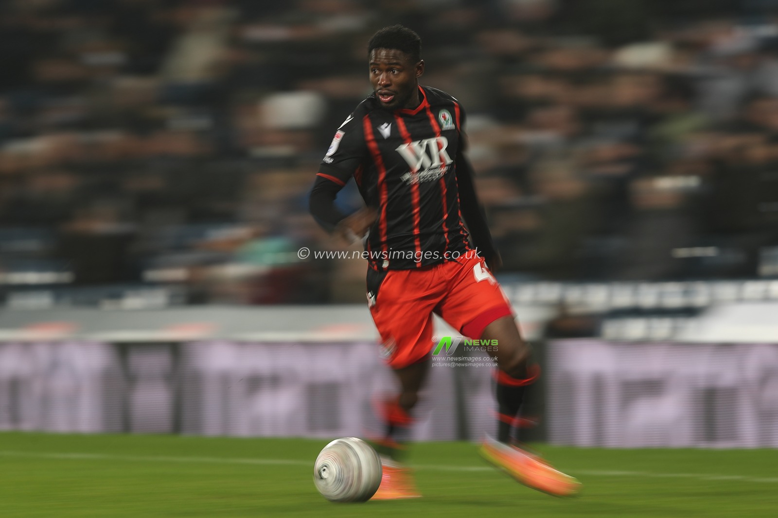 Augustus Kargbo of Blackburn Rovers in action during the Sky Bet Championship match West Bromwich Albion vs Blackburn Rovers at The Hawthorns, West Bromwich, United Kingdom, 12th February 2025

(Photo by Gareth Evans/News Images)