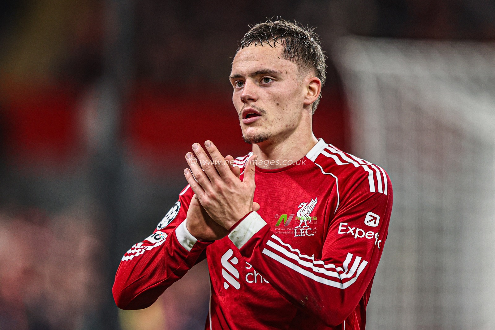 Florian Wirtz of Liverpool during the UEFA Champions League Matchday 4 of 8 Liverpool vs Real Madrid at Anfield, Liverpool, United Kingdom, 4th November 2025

(Photo by Alfie Cosgrove/News Images)

*** GER AUT SUI OUT ***