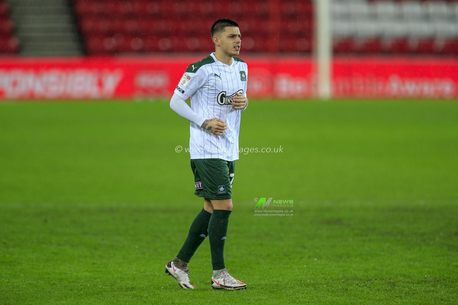 Adam Lewis #22 of Plymouth Argyle during the game
