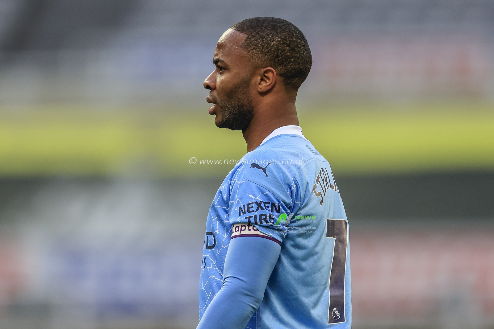Raheem Sterling #7 of Manchester City during the game