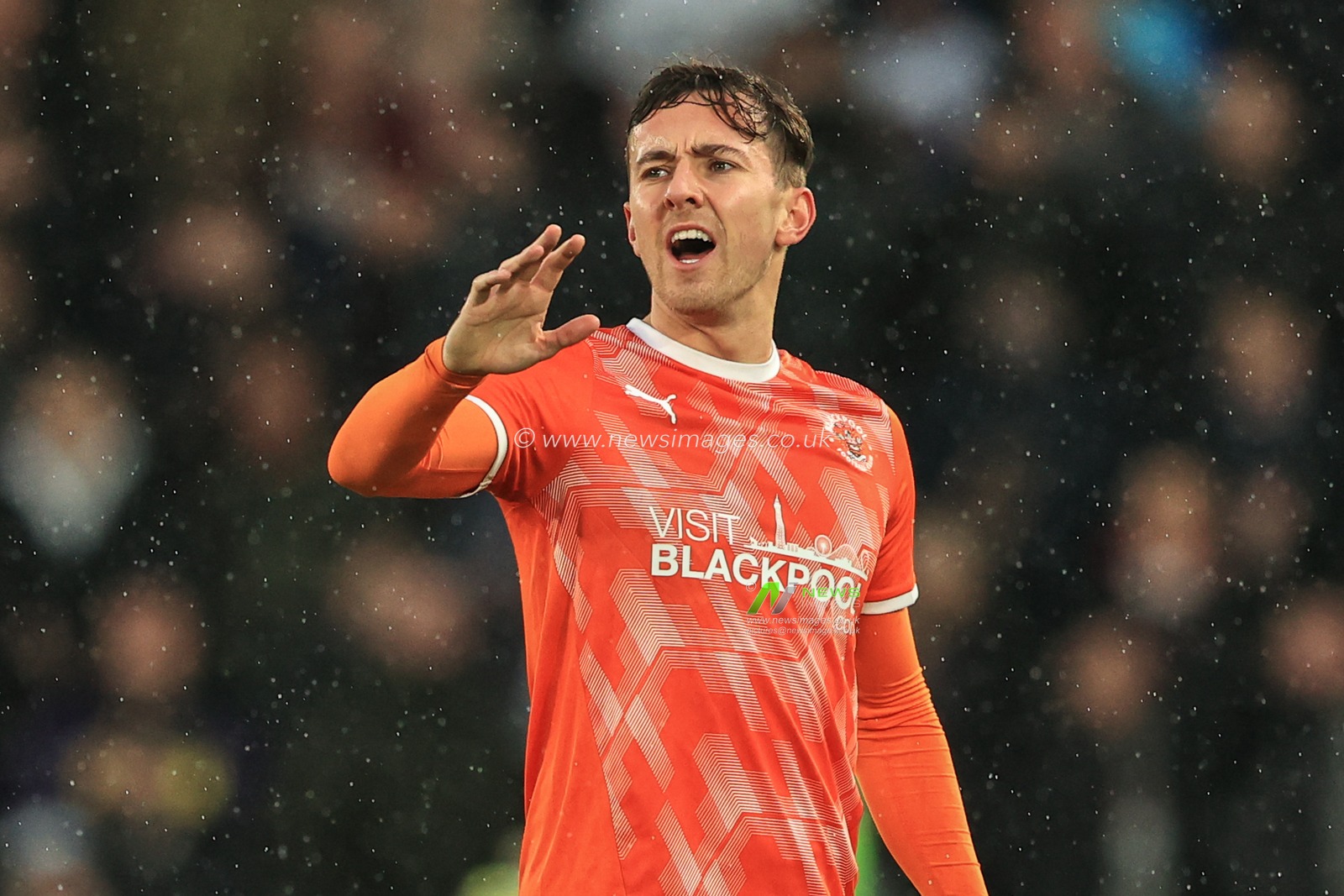 Owen Dale #7 0f Blackpool during the game