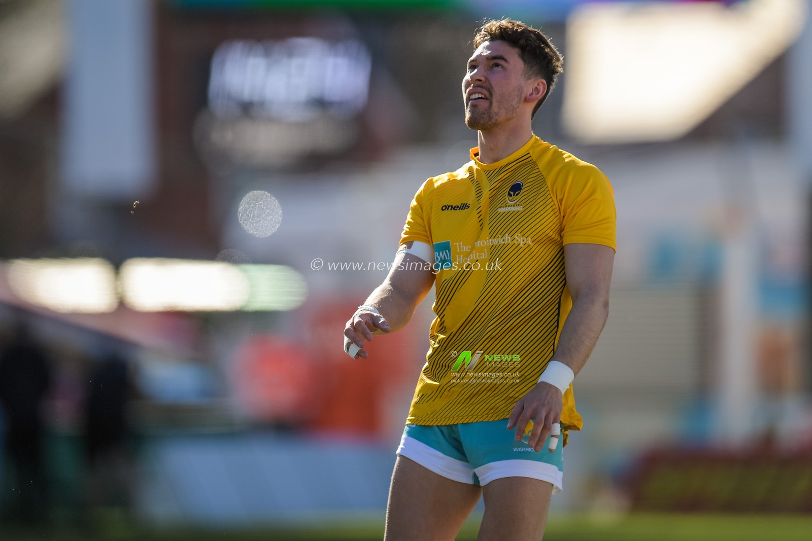 Nick David #11 of Worcester Warriors during warmup
