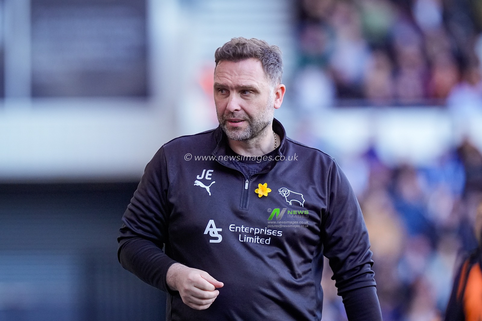 John Eustace manager of Derby County during the Sky Bet Championship match Derby County vs Stoke City at Pride Park Stadium, Derby, United Kingdom on 06 April 2026

(Photo by Maynard Manyowa/News Images)
