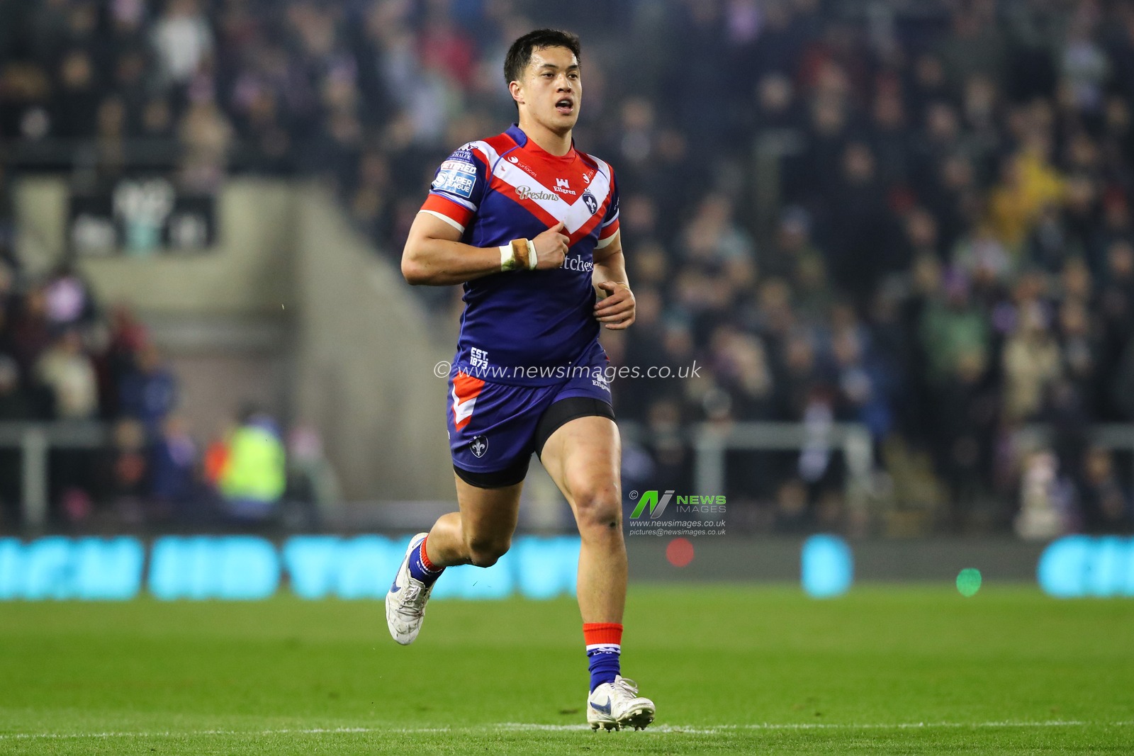 Isaiah Vagana of Wakefield Trinity during the Betfred Super League Round 6 match Leigh Leopards vs Wakefield Trinity at Leigh Sports Village, Leigh, United Kingdom, 28th March 2025

(Photo by Gareth Evans/News Images)