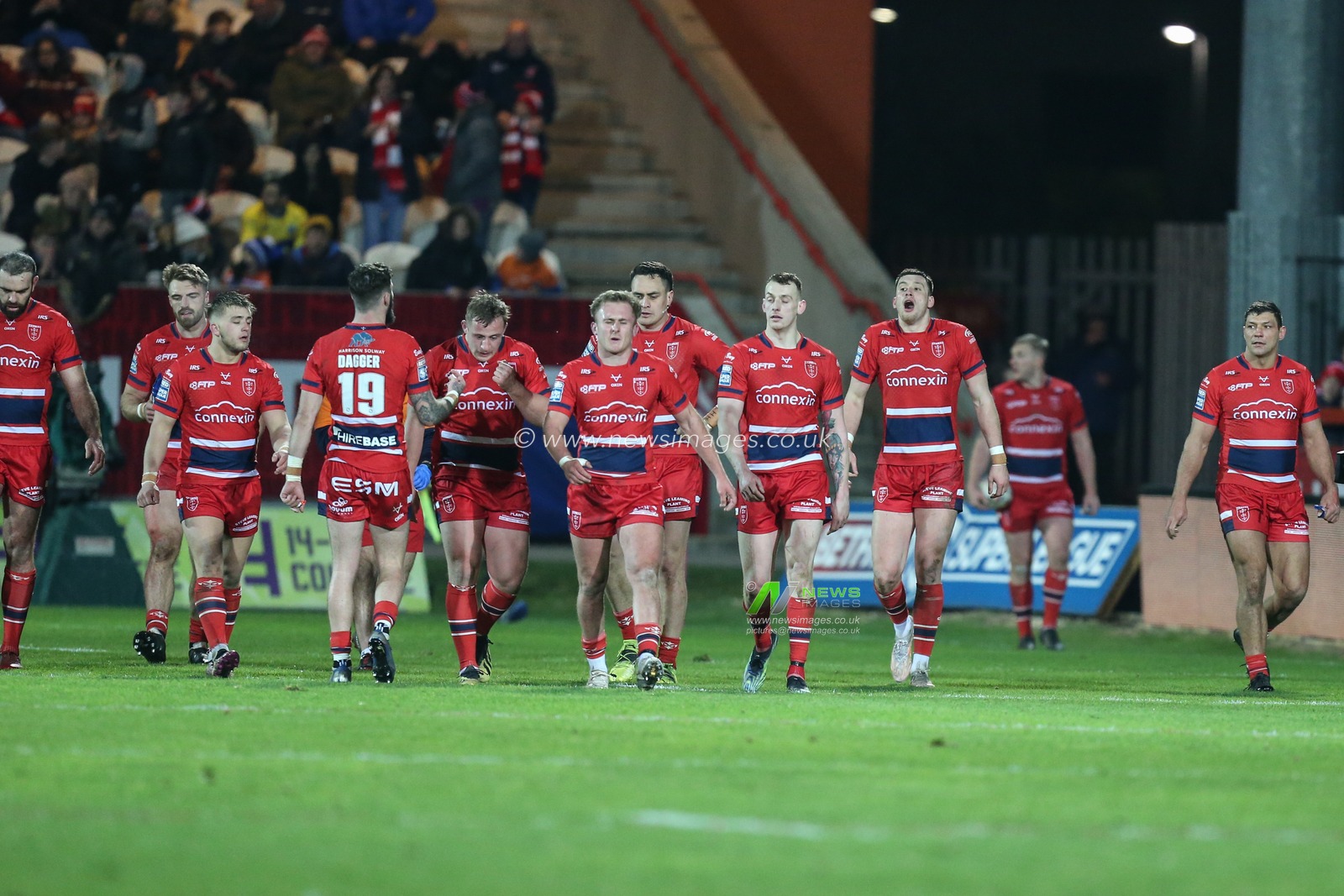 Sam Wood #24 of Hull KR takes a deep breath after scoring his first try of the evening