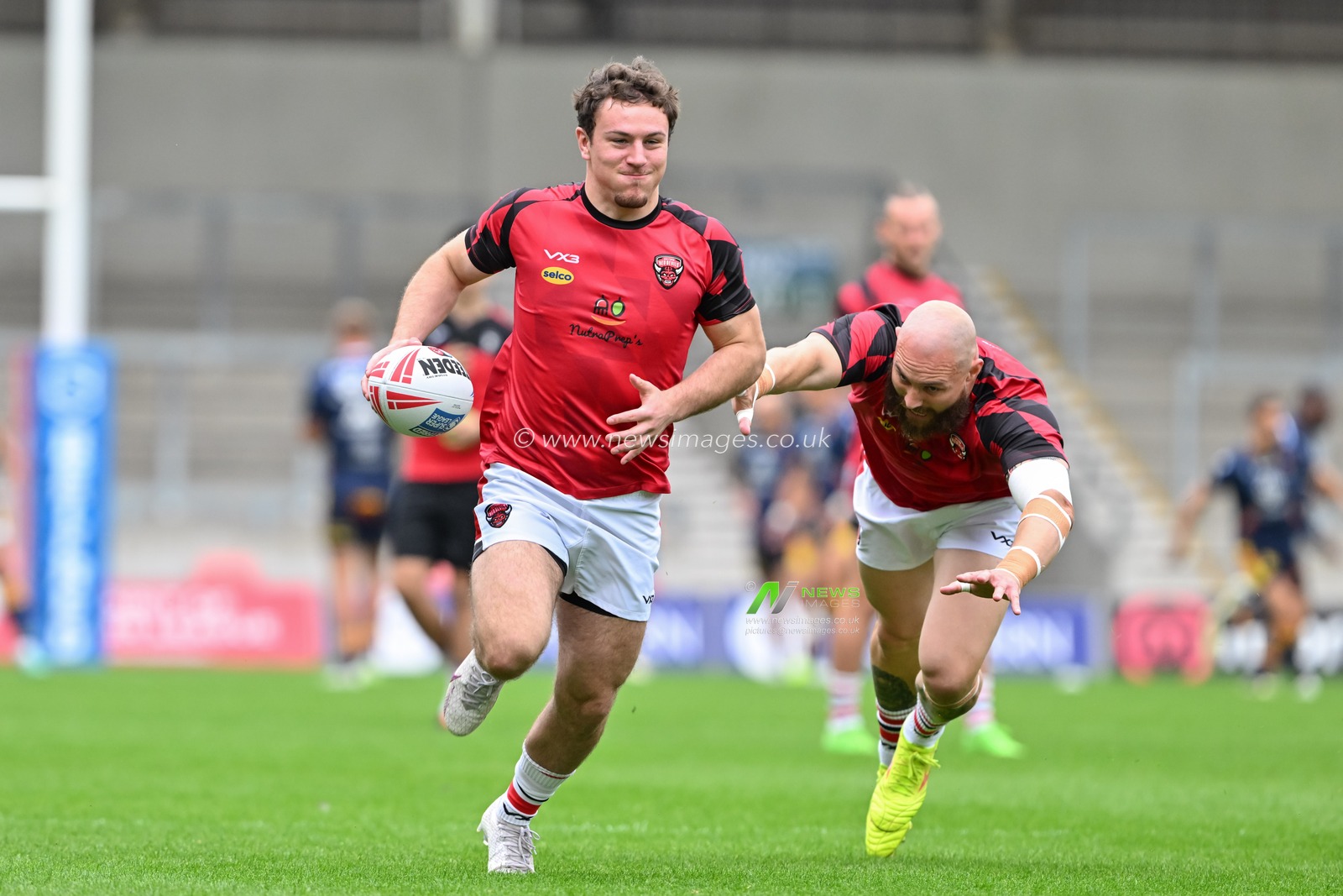 alford Red Devils warms up ahead of the Betfred Super League Round 25 match Salford Red Devils vs Catalans Dragons at Salford Community Stadium, Eccles, United Kingdom, 7th September 2024

(Photo by Cody Froggatt/News Images)