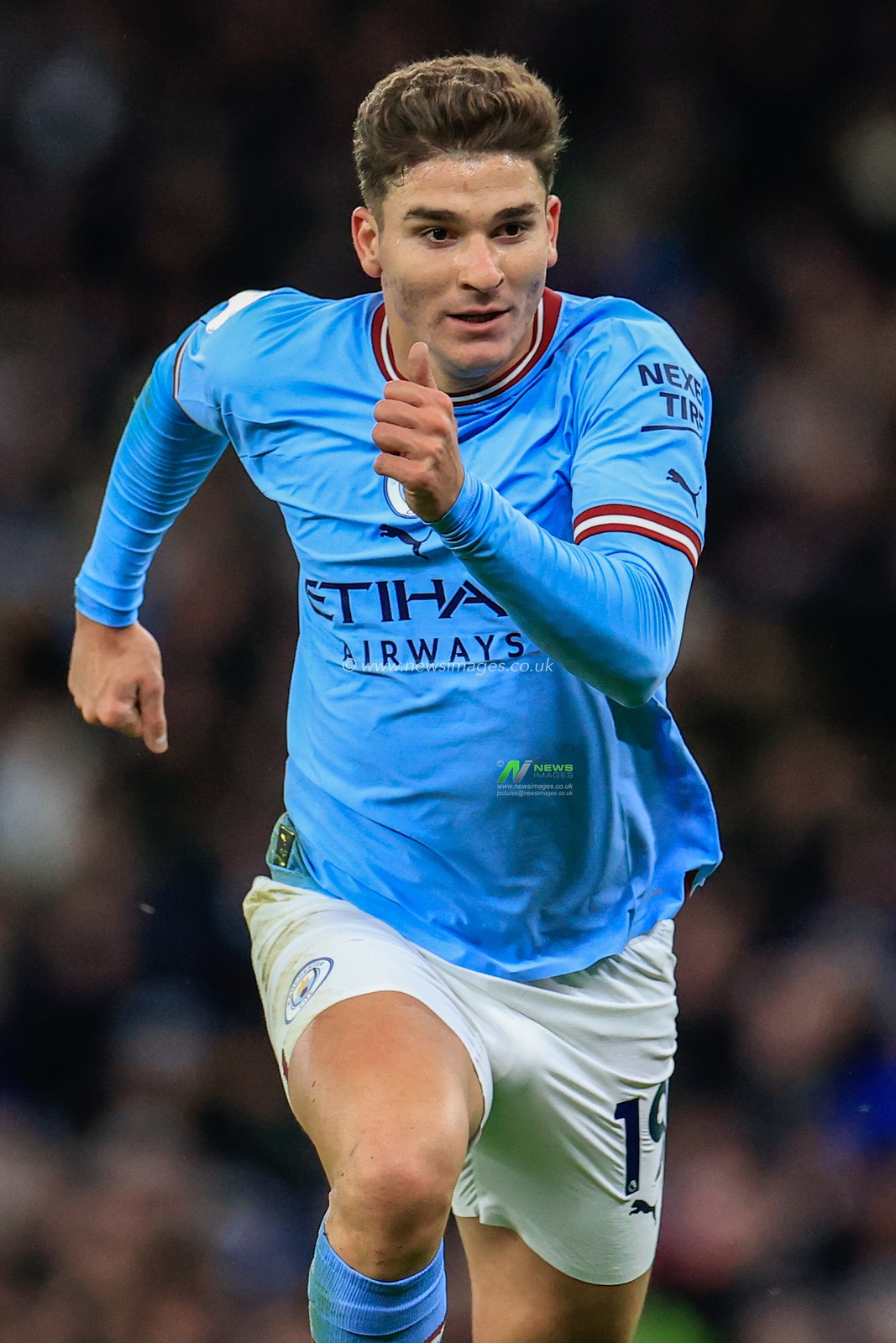 JuliÃ¡n Ãlvarez #19 of Manchester City during the Premier League match Manchester City vs Tottenham Hotspur at Etihad Stadium, Manchester, United Kingdom, 19th January 2023

(Photo by Conor Molloy/News Images)