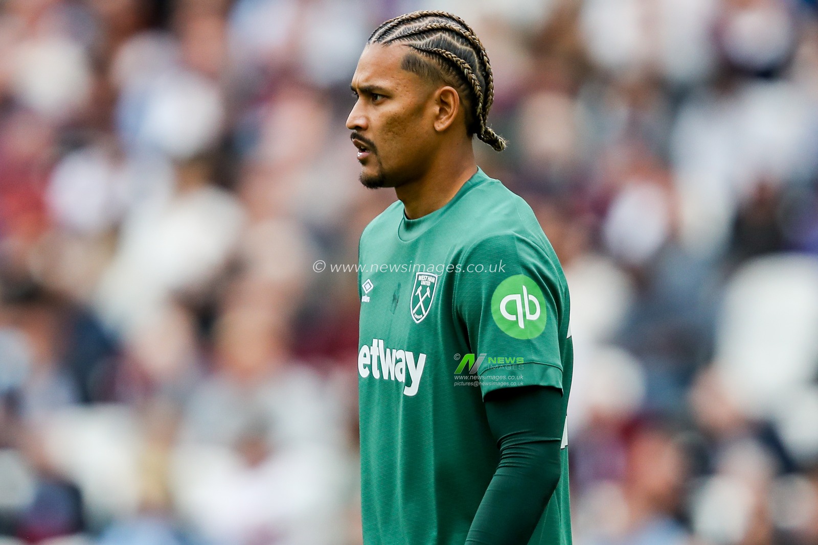 Alphonse Areola of West Ham United looks on during the Premier League match West Ham United vs Nottingham Forest at London Stadium, London, United Kingdom, 18th May 2025

(Photo by Izzy Poles/News Images)