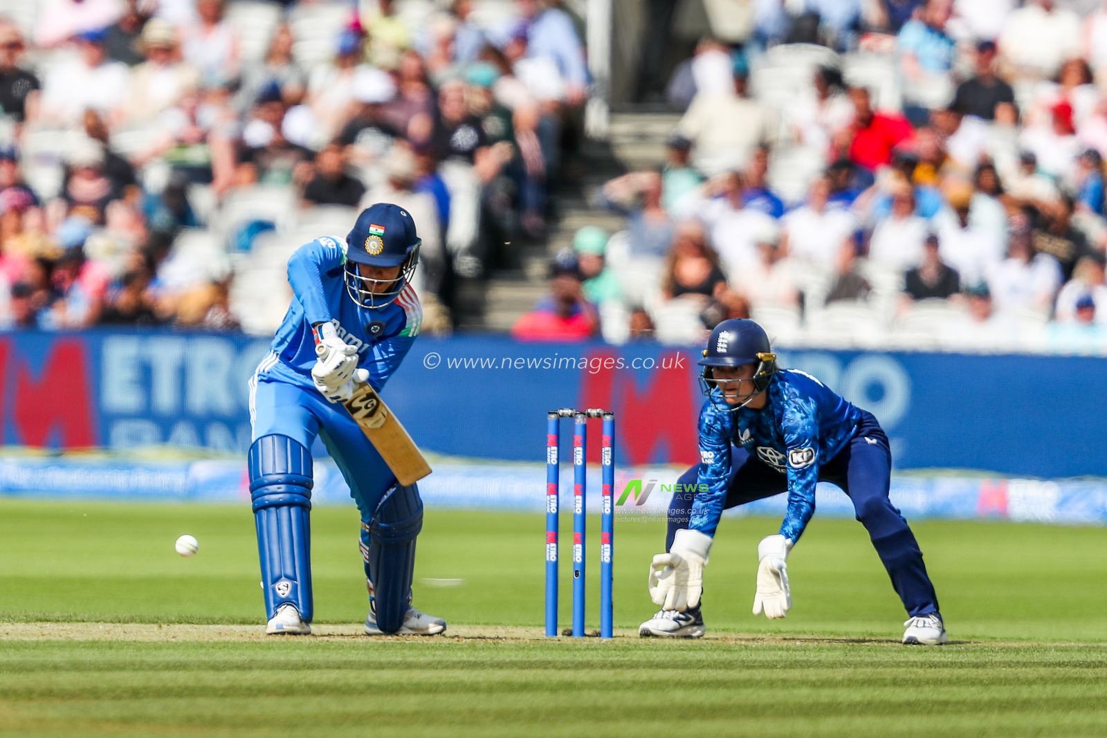 Smriti Mandhana of India bats during the 2nd Metro Bank One Day International England Women v India Women at Lords, London, United Kingdom, 19th July 2025

(Photo by Izzy Poles/News Images)