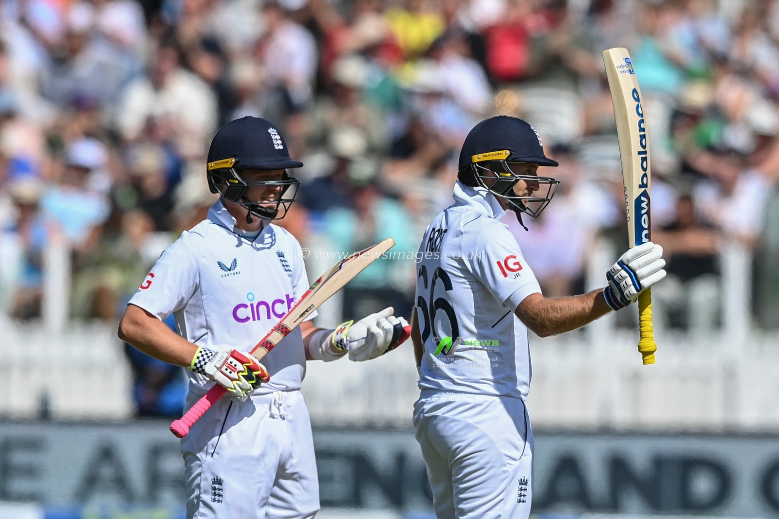 Joe Root of England celebrates a half century (50 runs) during the LV= Insurance Test match Day 2 England vs Ireland at Lords, London, United Kingdom, 2nd June 2023

(Photo by Craig Thomas/News Images)