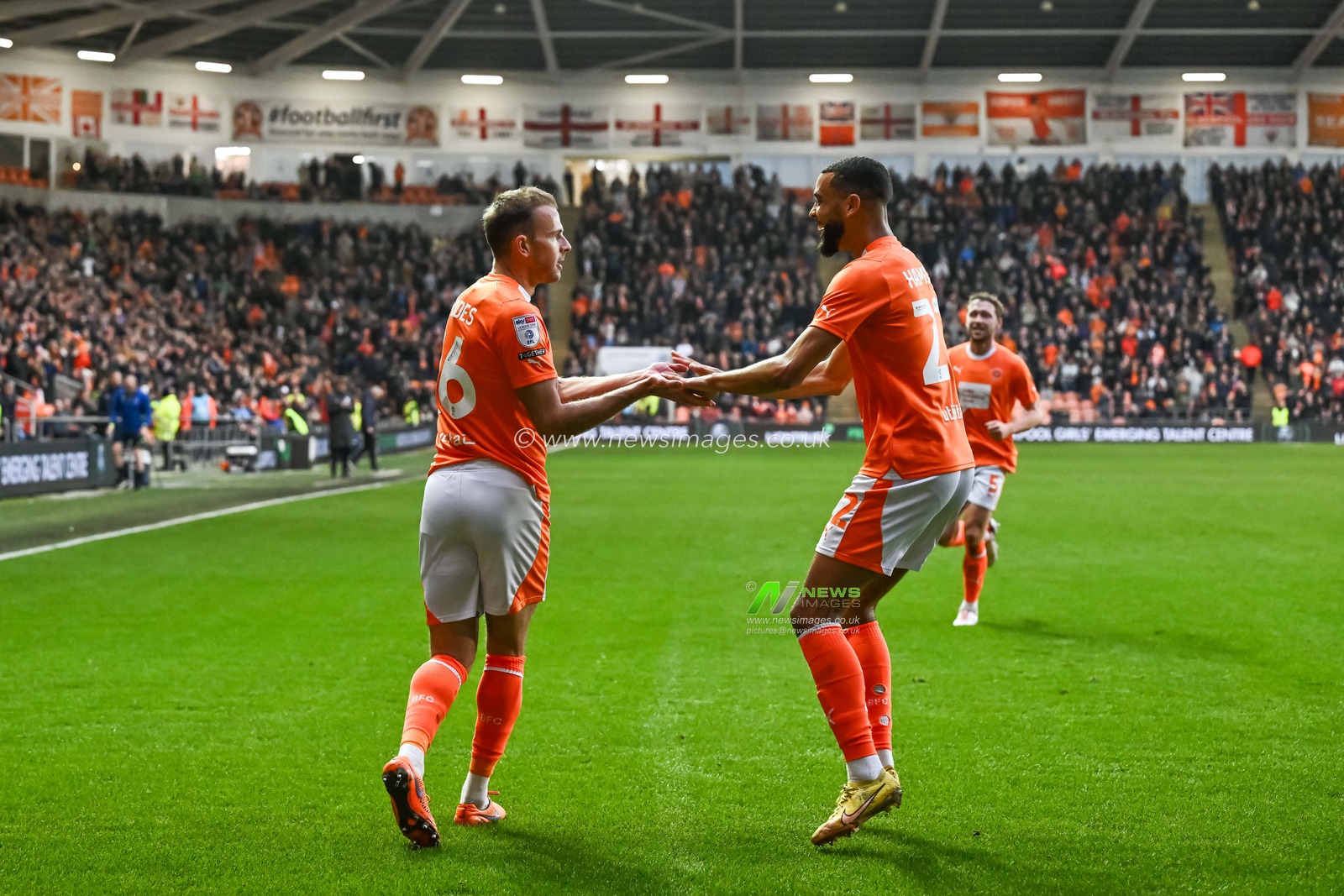 Jordan Rhodes #16 of Blackpool celebrates his goal to make it 1-0 during the Sky Bet League 1 match Blackpool vs Shrewsbury Town at Bloomfield Road, Blackpool, United Kingdom, 18th November 2023

(Photo by Craig Thomas/News Images)