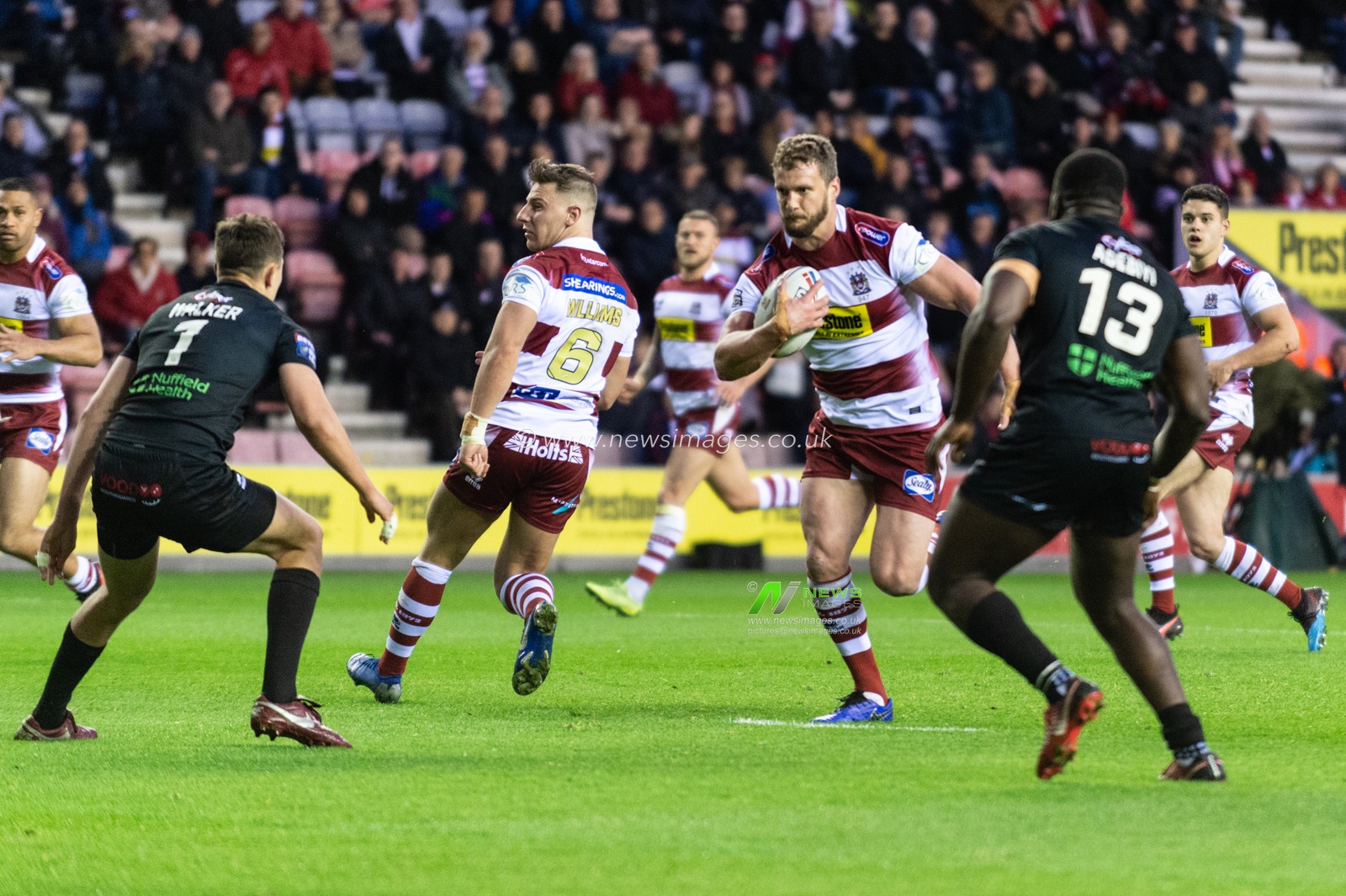 2nd May 2019 , DW Stadium, Wigan, England;  Betfred Super League, Round 14, Wigan Warriors vs London Broncos ; Sean Oâ€™Loughlin of Wigan Warriors 

Credit: Richard Long/News Images