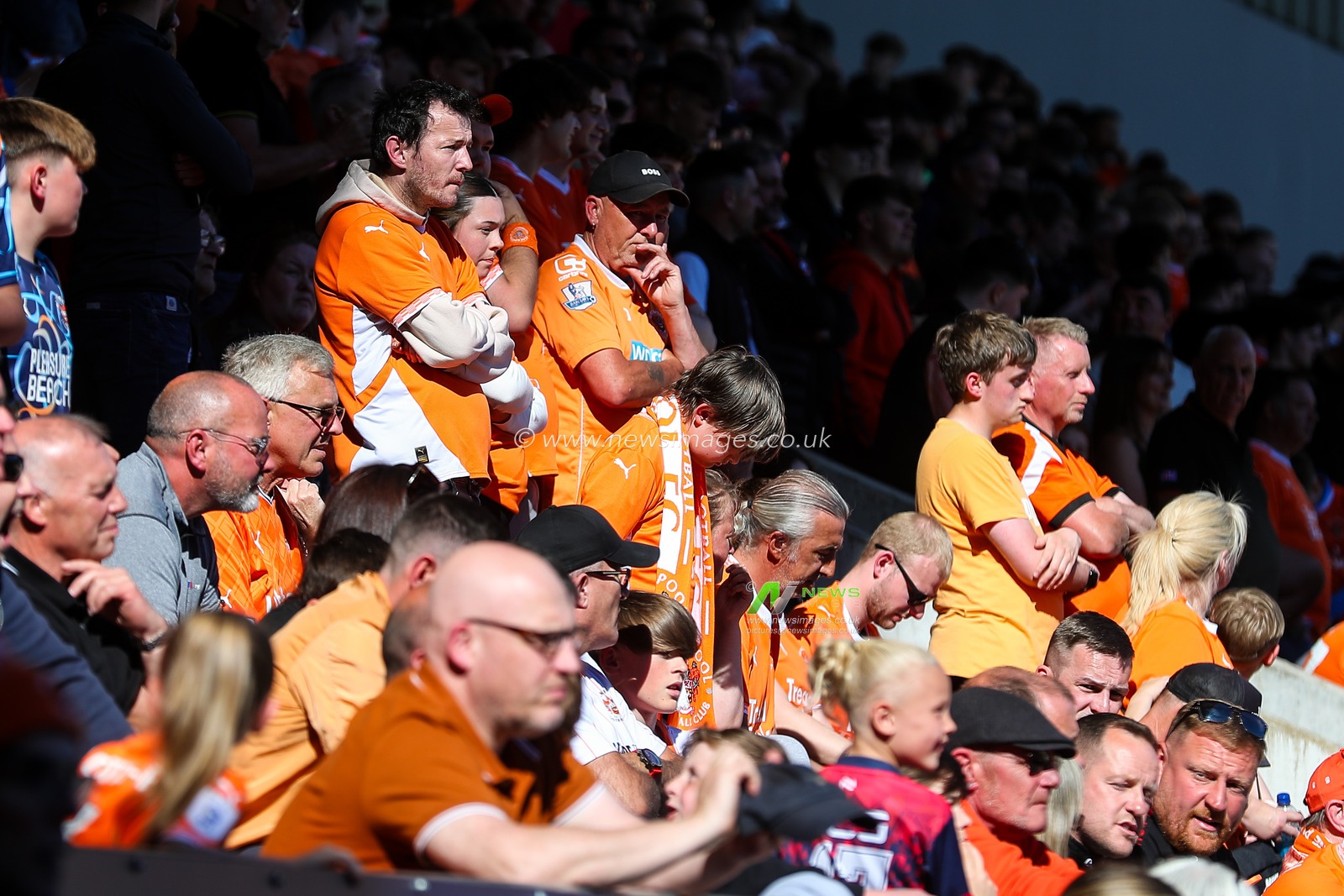 Blackpool fans during the Sky Bet League 1 match Blackpool vs Bristol Rovers at Bloomfield Road, Blackpool, United Kingdom, 3rd May 2025

(Photo by Gareth Evans/News Images)