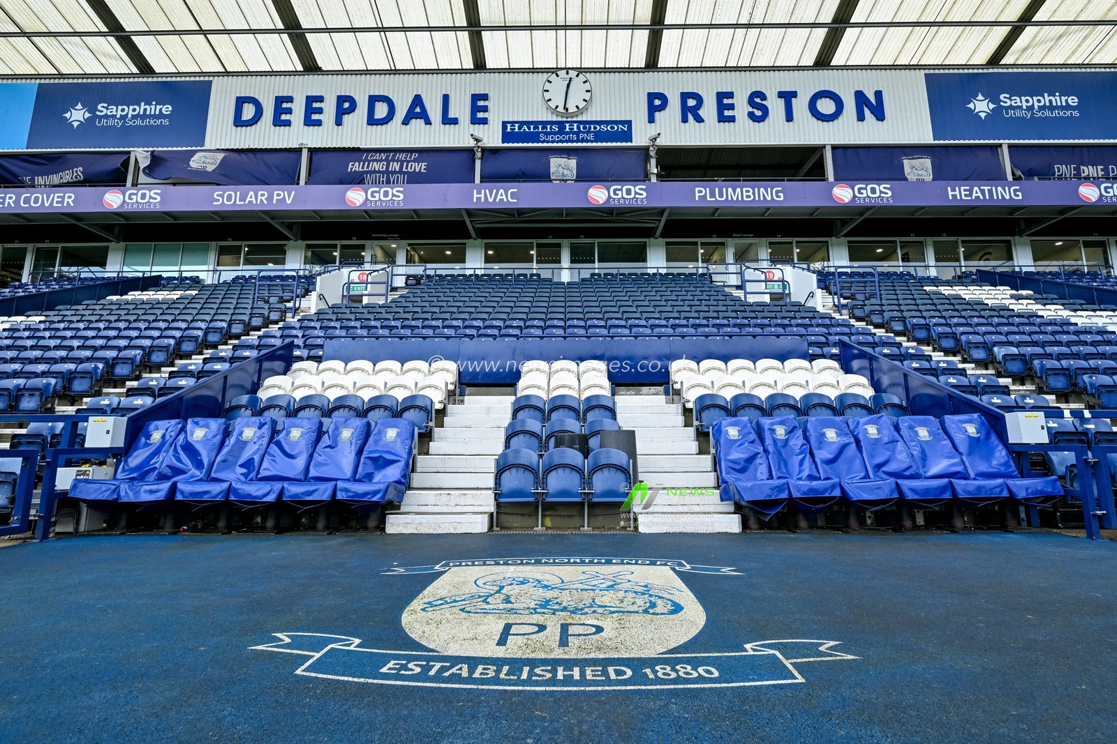 General ground views of the Deepdale Stadium, home ground for Preston North End FC, dugouts during the Sky Bet Championship match Preston North End vs Charlton Athletic at Deepdale, Preston, United Kingdom, 4th October 2025

(Photo by Adam Gee/News Images)