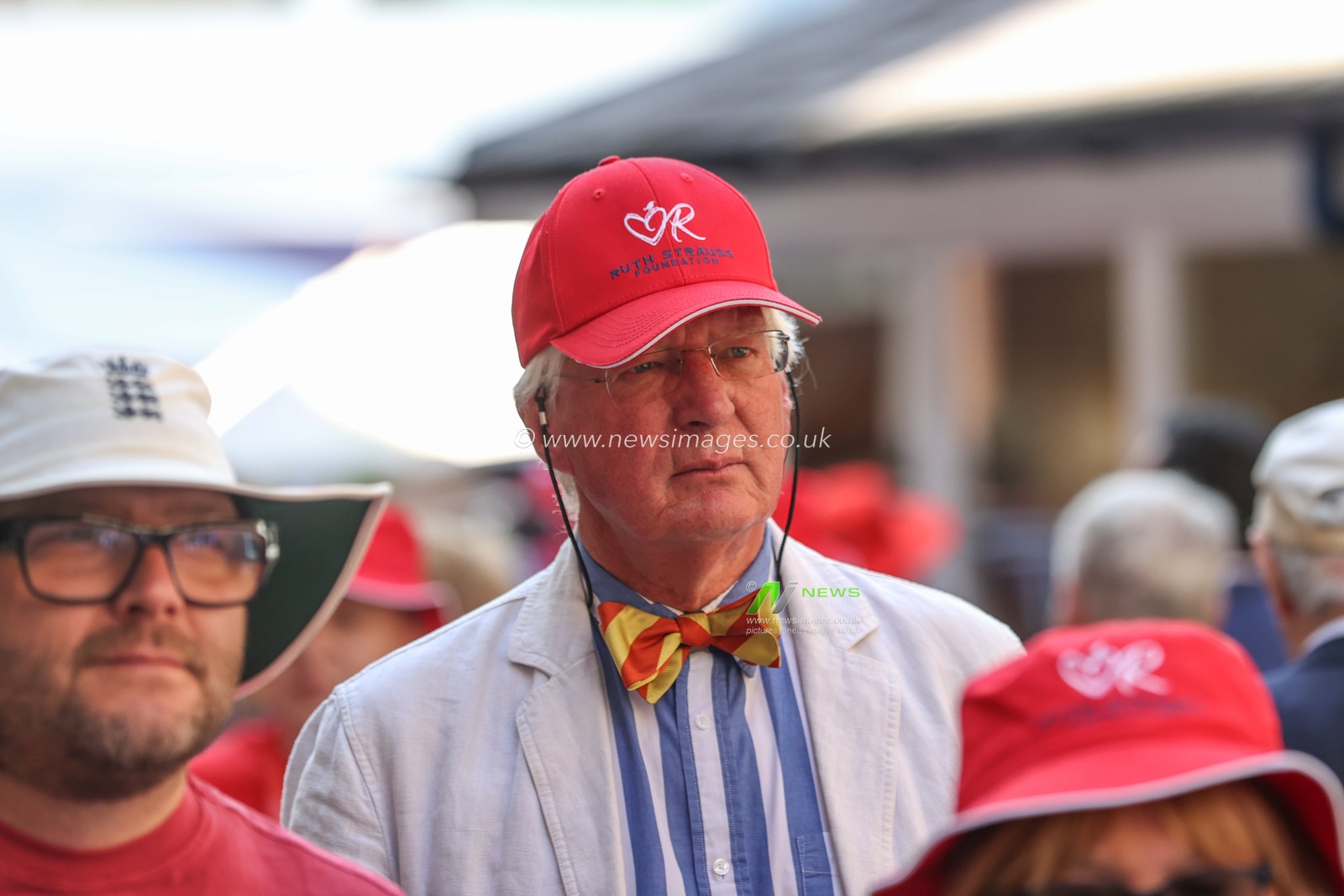 Marylebone Cricket Club members with a Red For Ruth hat on during the Rothesay Test Match Day Two England v West Indies at Lords, London, United Kingdom, 11th July 2024

(Photo by Mark Cosgrove/News Images)