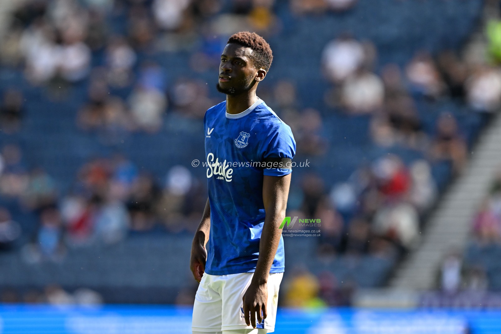 Tim Iroegbunam of Everton during the Pre-season friendly match Preston North End vs Everton at Deepdale, Preston, United Kingdom, 3rd August 2024

(Photo by Cody Froggatt/News Images)