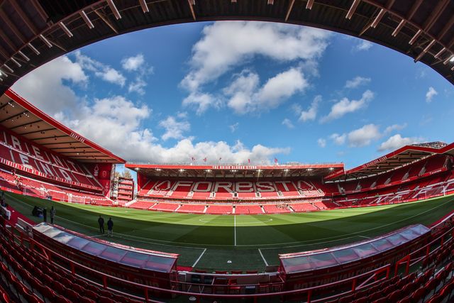 A general view of City Ground ahead of the Premier League match Nottingham Forest vs Manchester United at City Ground, Nottingham, United Kingdom, 1st November 2025

(Photo by Alfie Cosgrove/News Images)

*** GER AUT SUI OUT ***