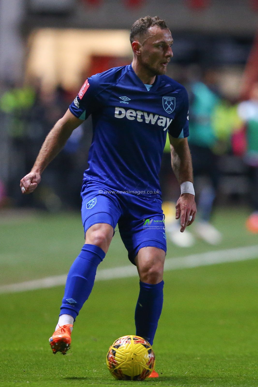 VladimÃ­r Coufal of West Ham United in action during the Emirates FA Cup Third Round Replay match Bristol City vs West Ham United at Ashton Gate, Bristol, United Kingdom, 16th January 2024

(Photo by Gareth Evans/News Images)