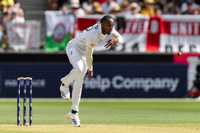 Jofra Archer of England bowls during the NRMA Insurance Ashes First Test Day 2 Australia vs England at Optus Stadium, Perth, Australia, 22nd November 2025

(Photo by Santanu Banik/News Images)

*** GER AUT SUI OUT ***