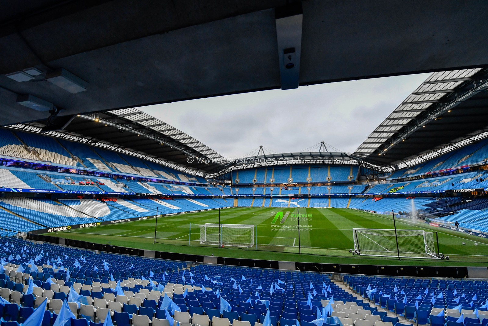 4th January 2020, Etihad Stadium, Manchester, England; Emirates FA Cup, Manchester City v Port Vale : A general view of the Etihad Stadium, the home of Manchester City

Credit: Simon Whitehead/News Images