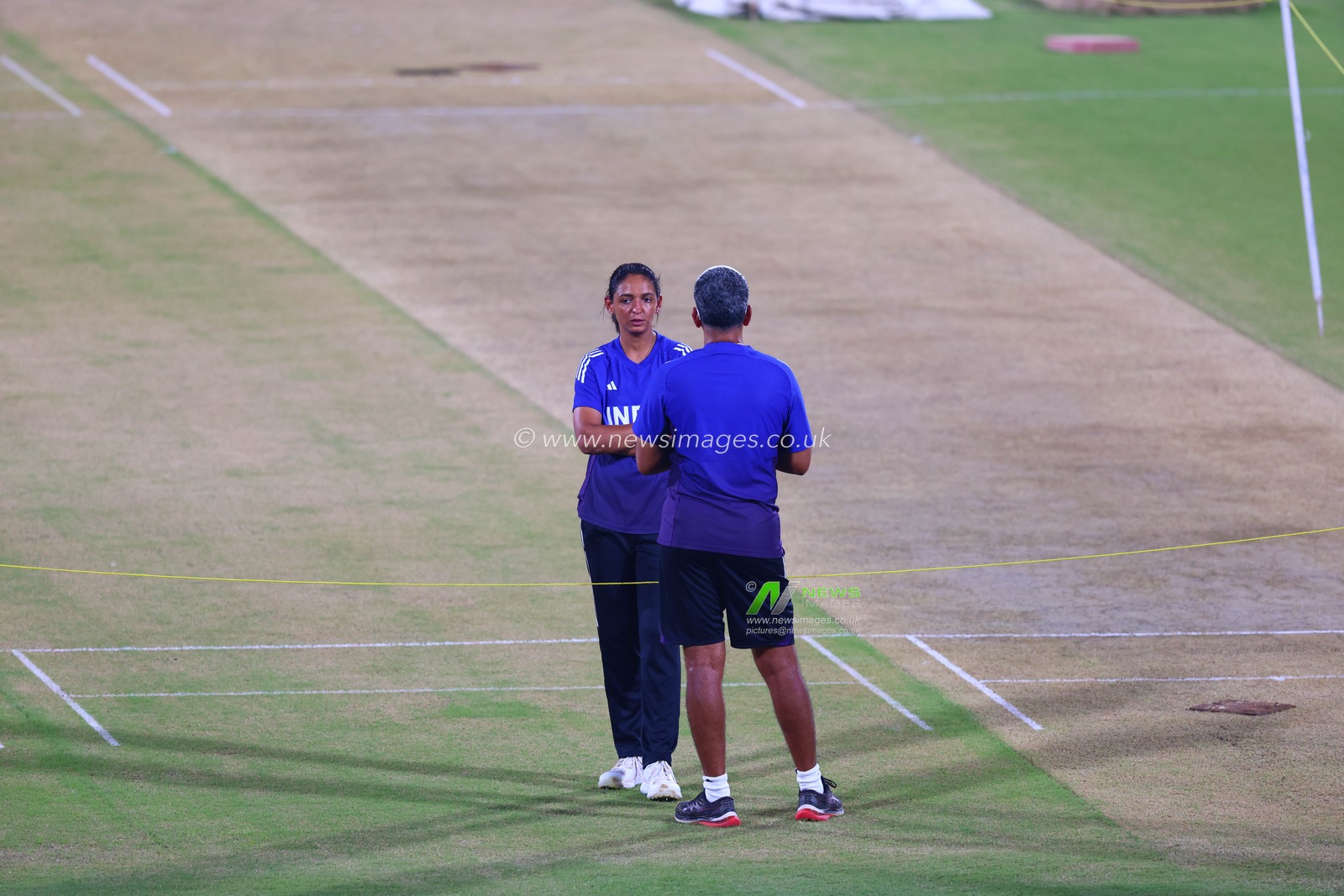 Harmanpreet Kaur Captain of India discussing with head coach during the ICC Women's World Cup match India Women training at ACA Stadium, Guwahati, India, 29th September 2025

(Photo by Shubhajit Roy Karmakar/News Images)
