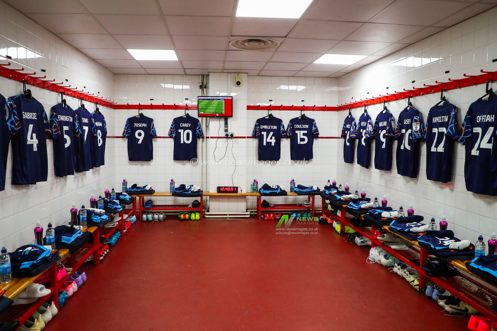 The Blackpool shirts are displayed inside of the dressing room prior to the Sky Bet League 1 match Charlton Athletic vs Blackpool at The Valley, London, United Kingdom, 21st September 2024

(Photo by Izzy Poles/News Images)