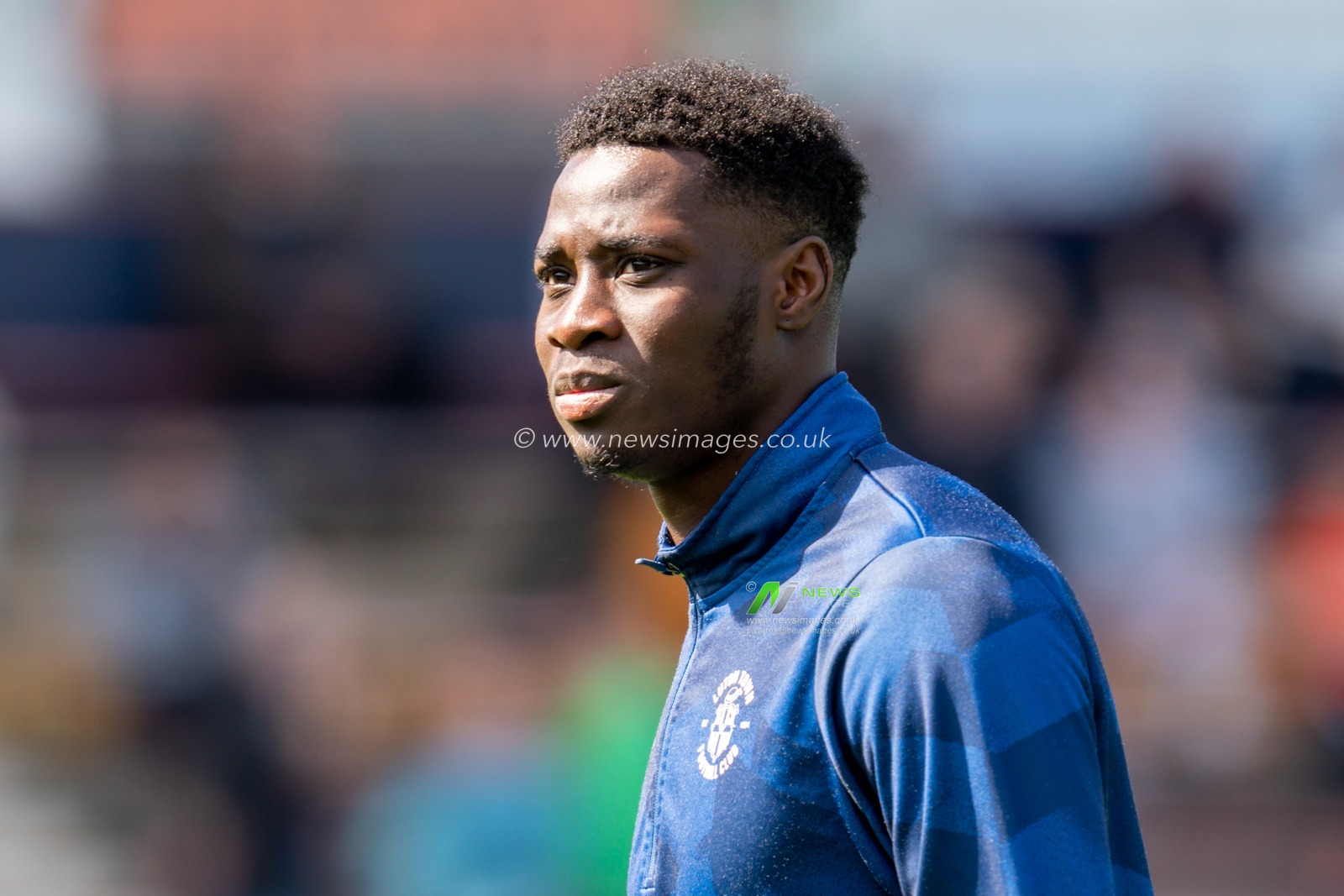 Elijah Adebayo #11 of Luton Town warming up