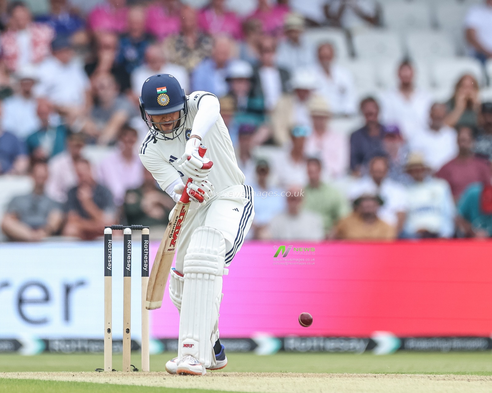 India captain Shubman Gill the ball for two runs during the 1st Rothesay Test Match Day 1 England vs India at Headingley Cricket Ground, Leeds, United Kingdom, 20th June 2025

(Photo by Mark Cosgrove/News Images)