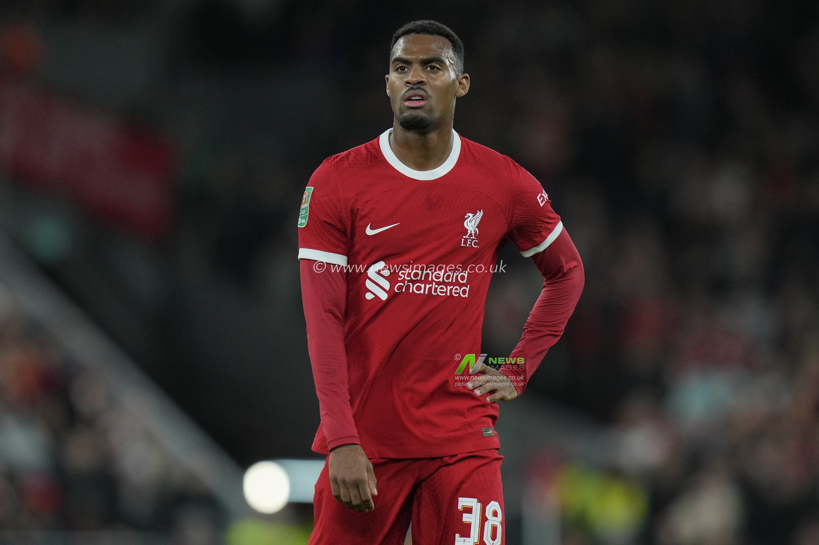 Ryan Gravenberch #38 of Liverpool during the Carabao Cup Third Round match Liverpool vs Leicester City at Anfield, Liverpool, United Kingdom, 27th September 2023

(Photo by Steve Flynn/News Images)