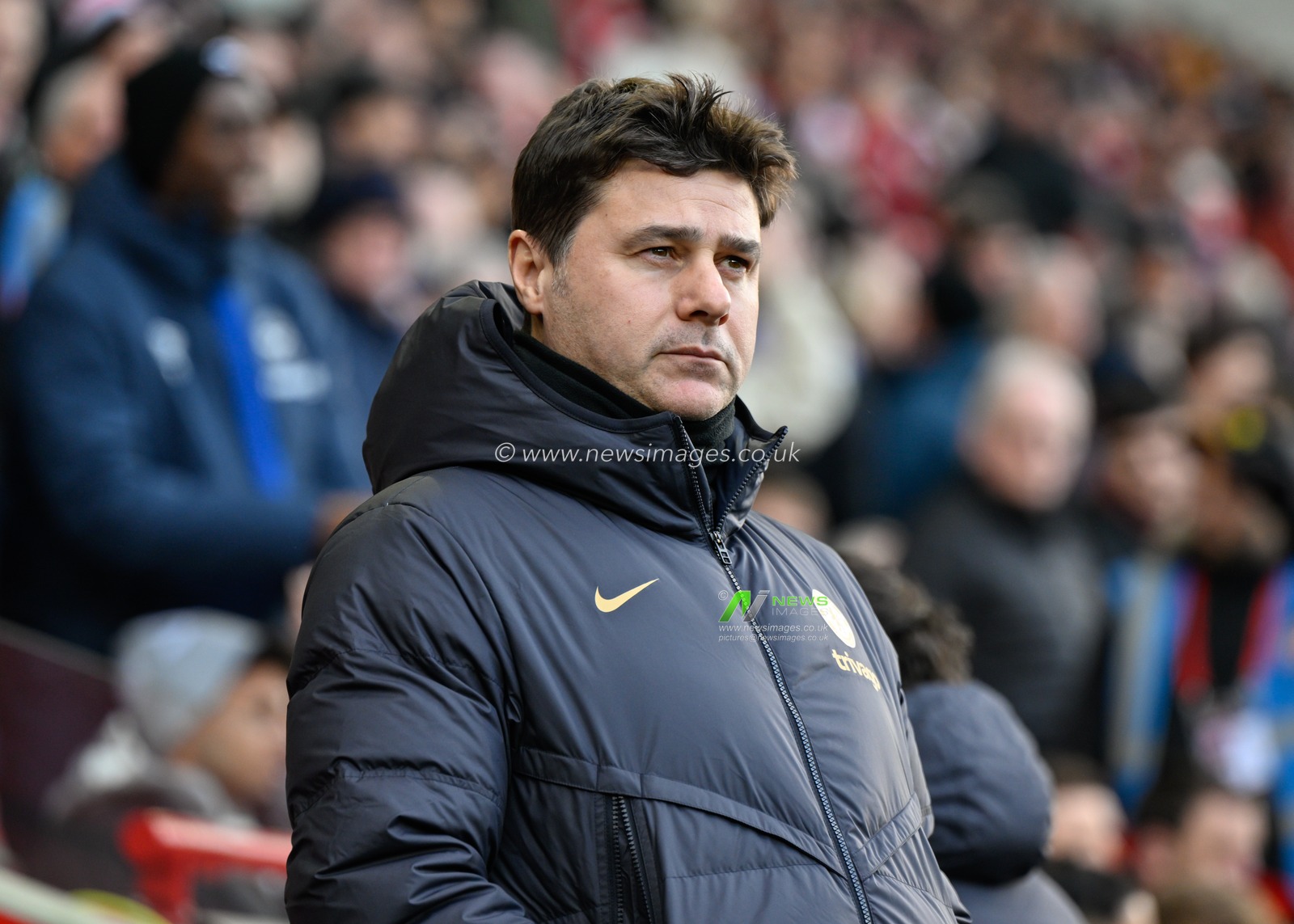 Mauricio Pochettino manager of Chelsea ahead of kick off, during the Premier League match Brentford vs Chelsea at The Gtech Community Stadium, London, United Kingdom, 2nd March 2024

(Photo by Cody Froggatt/News Images)