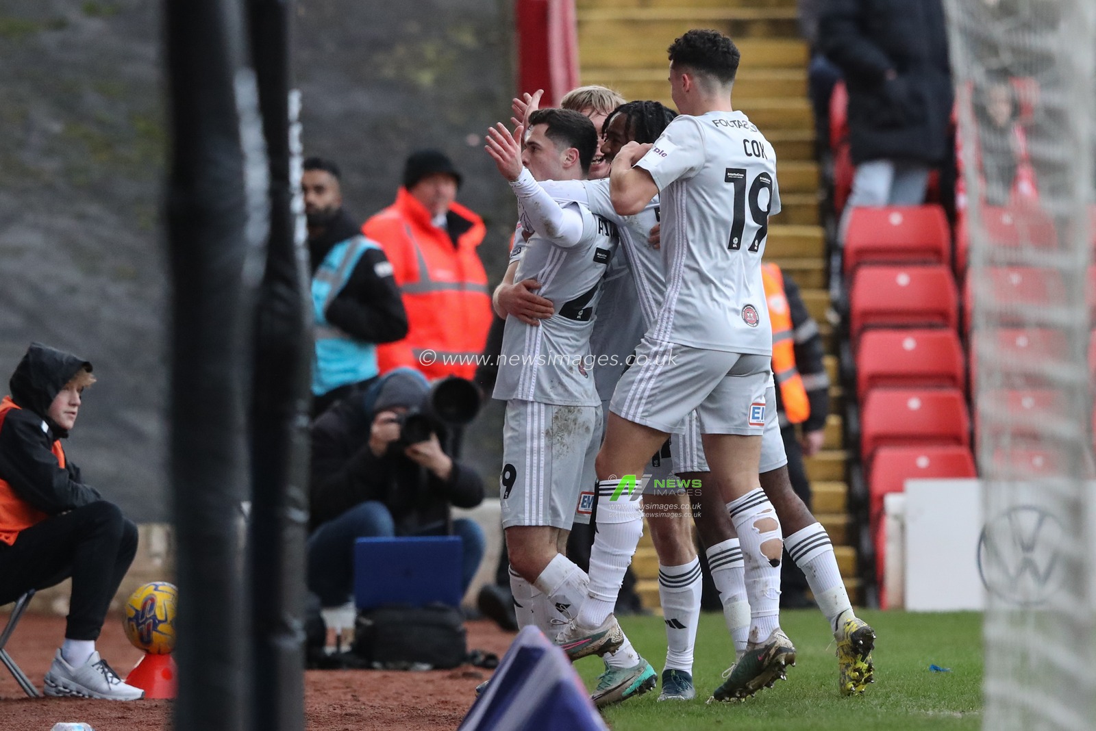 Jack Aitchison of Exeter City celebrates his goal to make it 0-1 during the Sky Bet League 1 match Barnsley vs Exeter City at Oakwell, Barnsley, United Kingdom, 27th January 2024

(Photo by Alfie Cosgrove/News Images)
