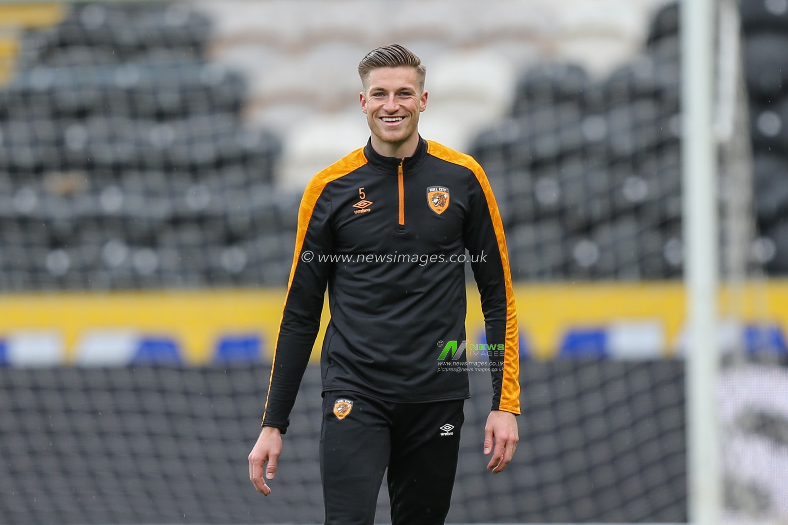 Reece Burke #5 of Hull City during the pre-game warmup