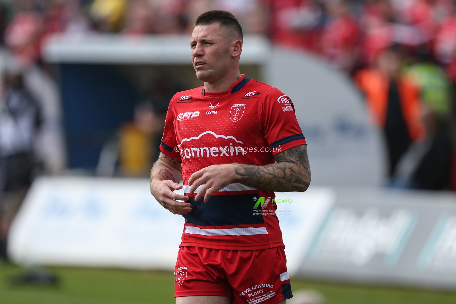 Shaun Kenny-Dowall #4 of Hull KR during pre-game warm up