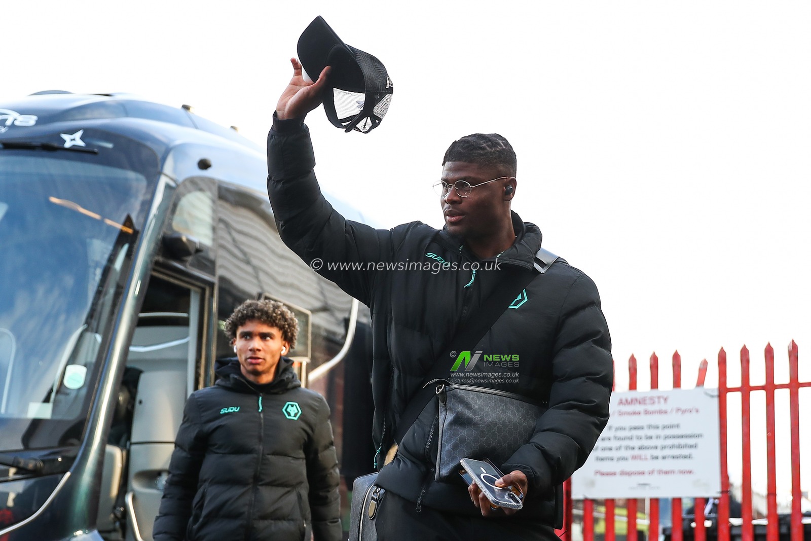 Emmanuel Agbadou of Wolverhampton Wanderers arrives ahead of the Emirates FA Cup 3rd Round match Bristol City vs Wolverhampton Wanderers at Ashton Gate, Bristol, United Kingdom, 11th January 2025

(Photo by Gareth Evans/News Images)