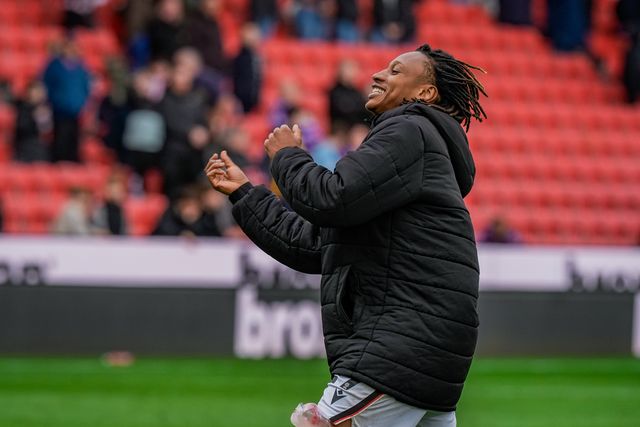Lamine Cisse of Stoke City applauds the fans after the final whistle  during the Sky Bet Championship match Stoke City vs Sheffield Wednesday at Bet365 Stadium, Stoke On Trent, United Kingdom on 03 April 2026

(Photo by Maynard Manyowa/News Images)