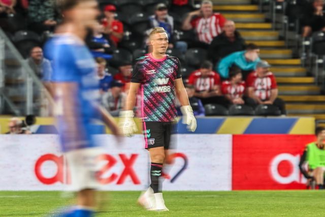 Simon Moore of Sunderland during the Pre-season friendly match Hull City vs Sunderland at MKM Stadium, Hull, United Kingdom, 29th July 2025

(Photo by Alfie Cosgrove/News Images)