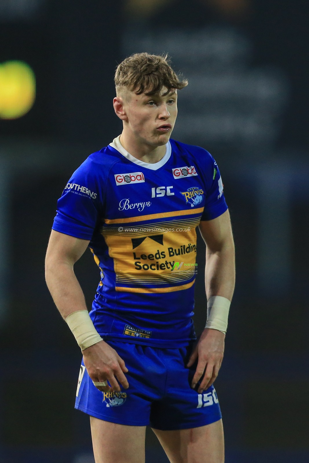20th January 2019, Emerald Headingley Stadium, Leeds, England; Betfred Super League warm up , Leeds Rhinos vs Castleford Tigers ; Harry Newman (29) of Leeds Rhinos  

Credit: Mark Cosgrove/News Images