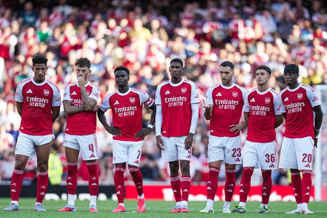Arsenal players during the Pre-season friendly match Arsenal vs Athletic Bilbao at Emirates Stadium, London, United Kingdom, 9th August 2025

(Photo by Harvey Murphy/News Images)