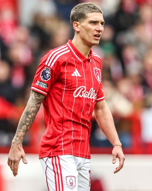 Nicolas Dominguez of Nottingham Forest during the Premier League match Nottingham Forest vs Fulham at City Ground, Nottingham, United Kingdom on 15 March 2026

(Photo by Alfie Cosgrove/News Images)