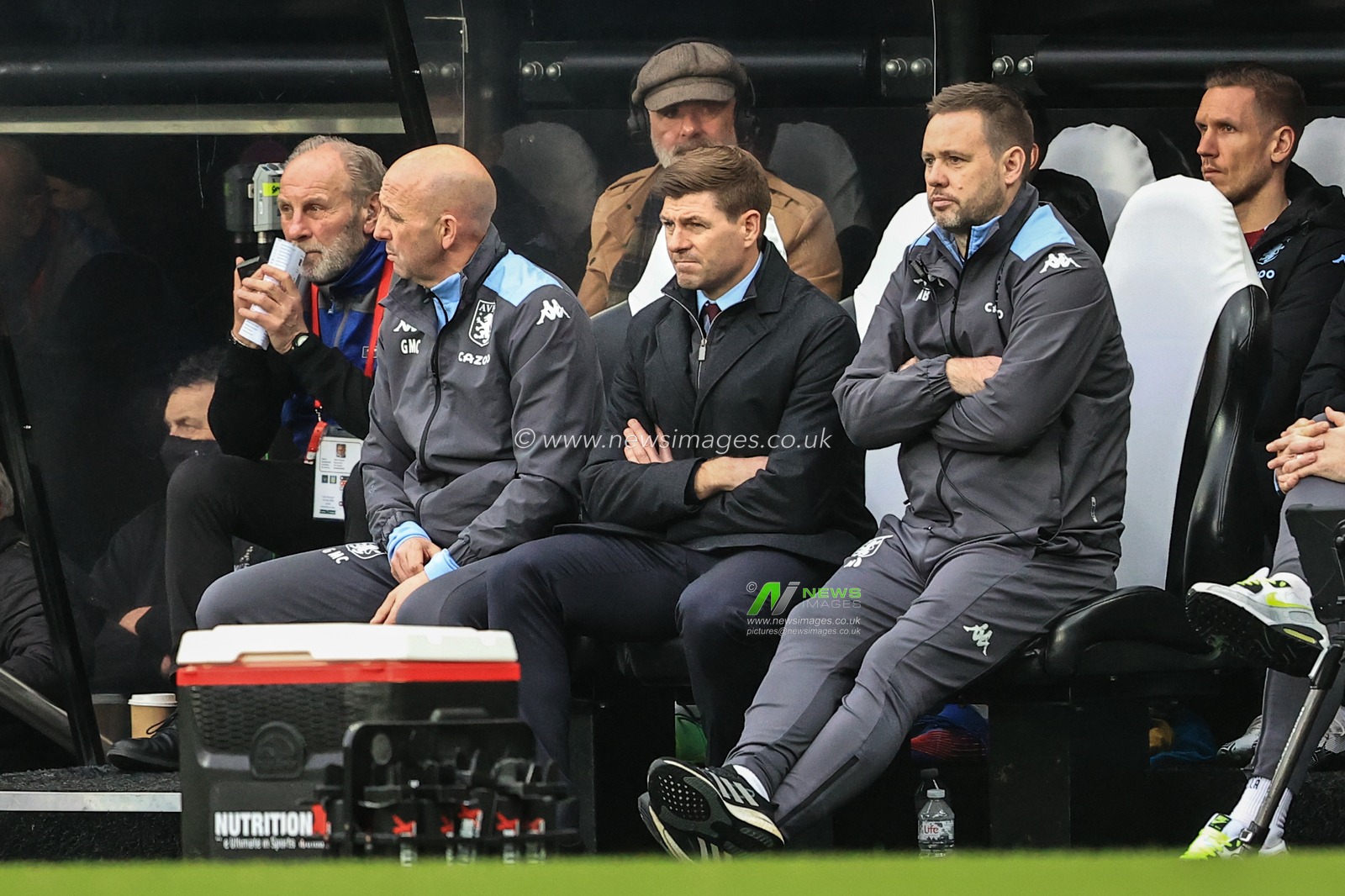Steven Gerrard manager of Aston Villa during the game