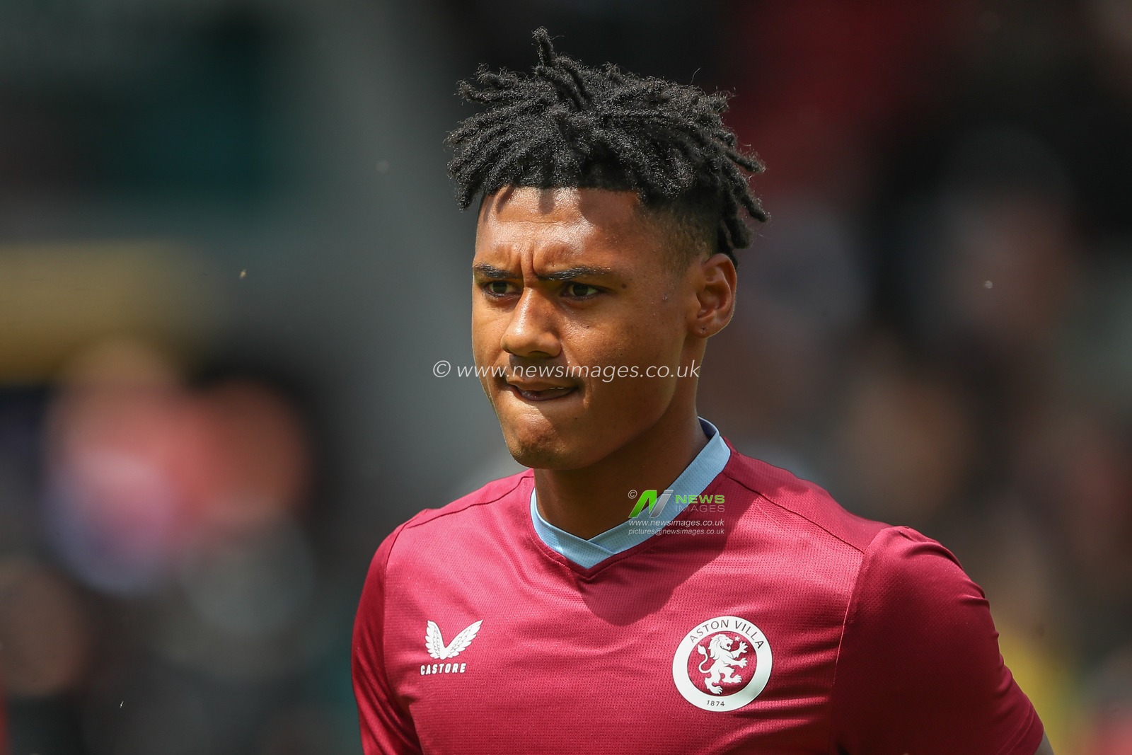 Ollie Watkins #11 of Aston Villa during the pre-game warm up ahead of the Pre-season friendly match Walsall vs Aston Villa at Poundland Bescot Stadium, Walsall, United Kingdom, 15th July 2023

(Photo by Gareth Evans/News Images)