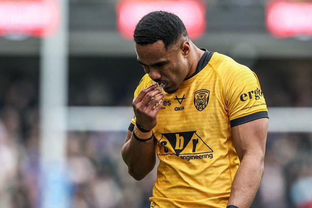 Riley Lumb of Leeds Rhinos during the Betfred Super League round 4 match Leeds Rhinos vs Castleford Tigers at AMT Headingley Stadium, Leeds, United Kingdom on 08 March 2026

(Photo by Alfie Cosgrove/News Images)