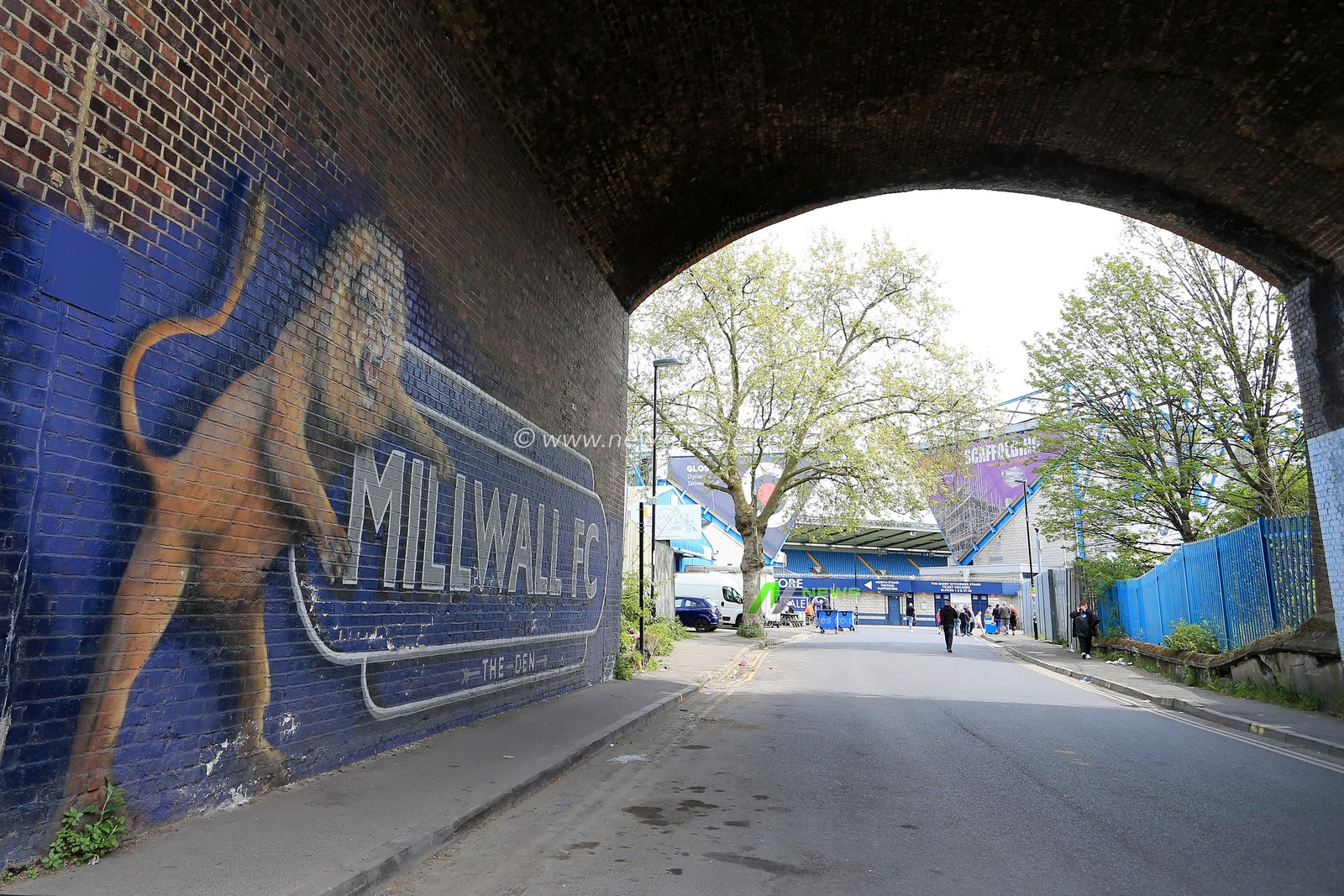 A general view of the approach to the stadium.