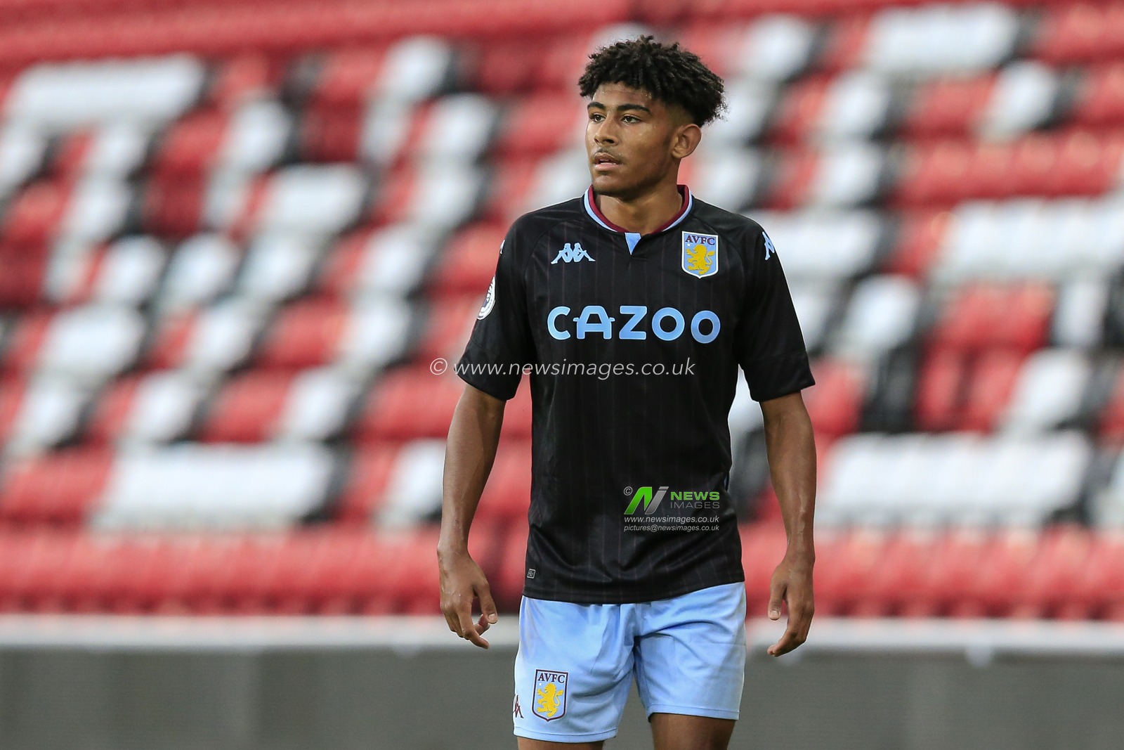 Kaine Hayden (64) of Aston Villa u21s in action
