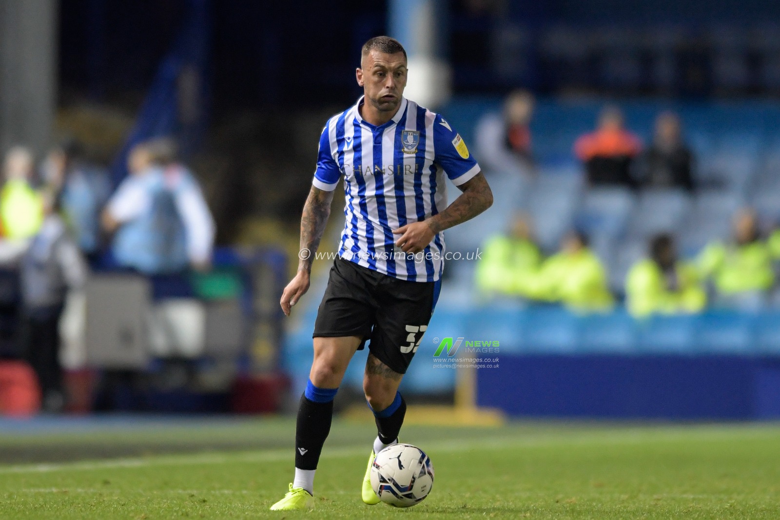 Jack Hunt #32 of Sheffield Wednesday with the ball