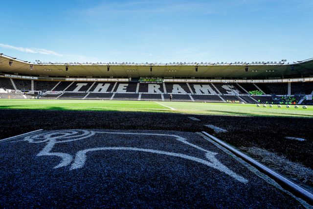 A general view of the pitch and stands during the Sky Bet Championship match Derby County vs Stoke City at Pride Park Stadium, Derby, United Kingdom on 06 April 2026

(Photo by Maynard Manyowa/News Images)