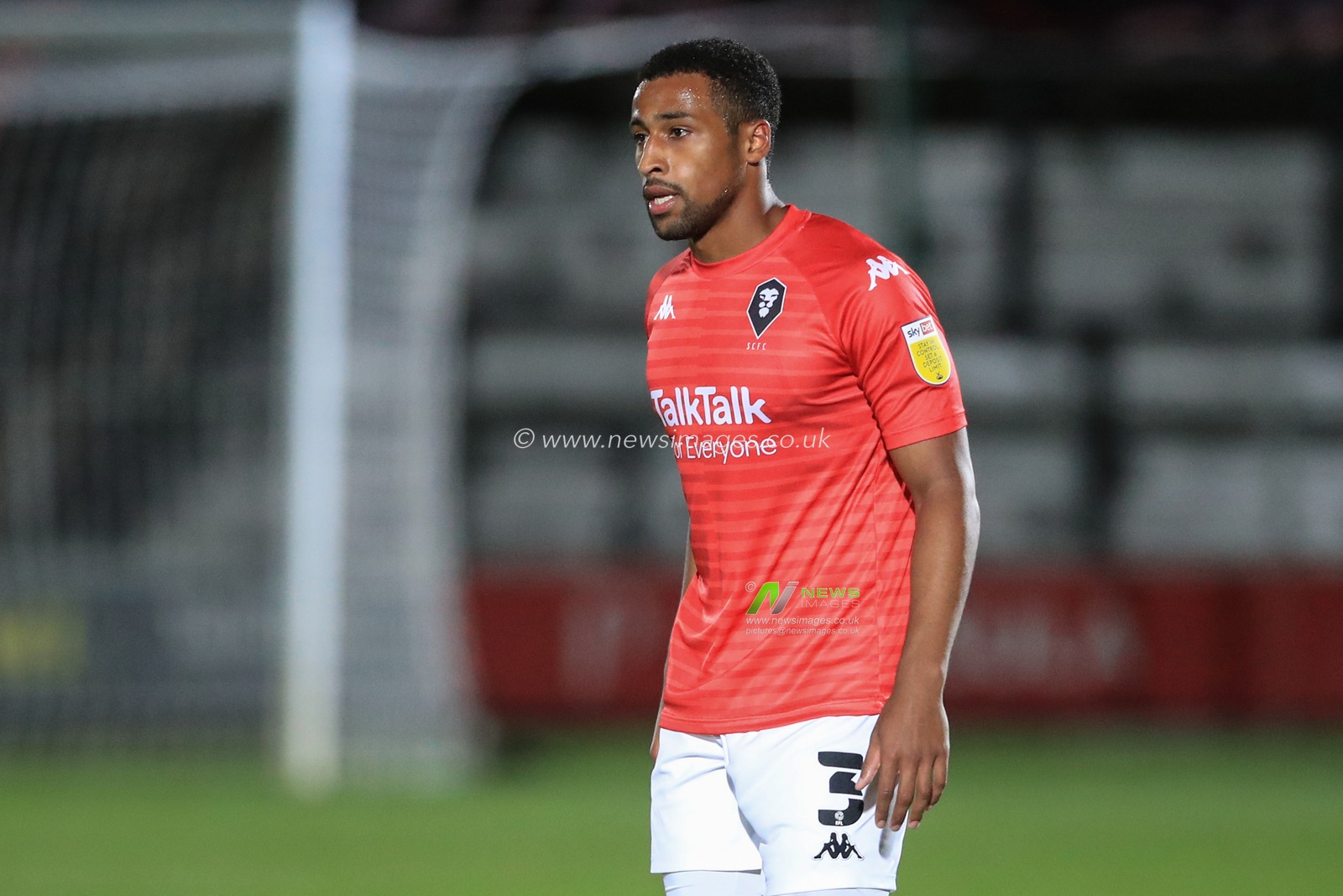 Ibou Touray (3) of Salford City during the game
