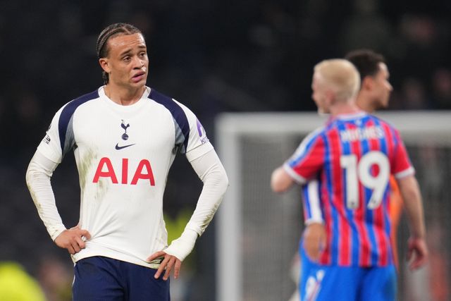 Xavi Simons of Tottenham Hotspur at full time during the Premier League match Tottenham Hotspur vs Crystal Palace at Tottenham Hotspur Stadium, London, United Kingdom on 05 March 2026

(Photo by Harvey Murphy/News Images)
