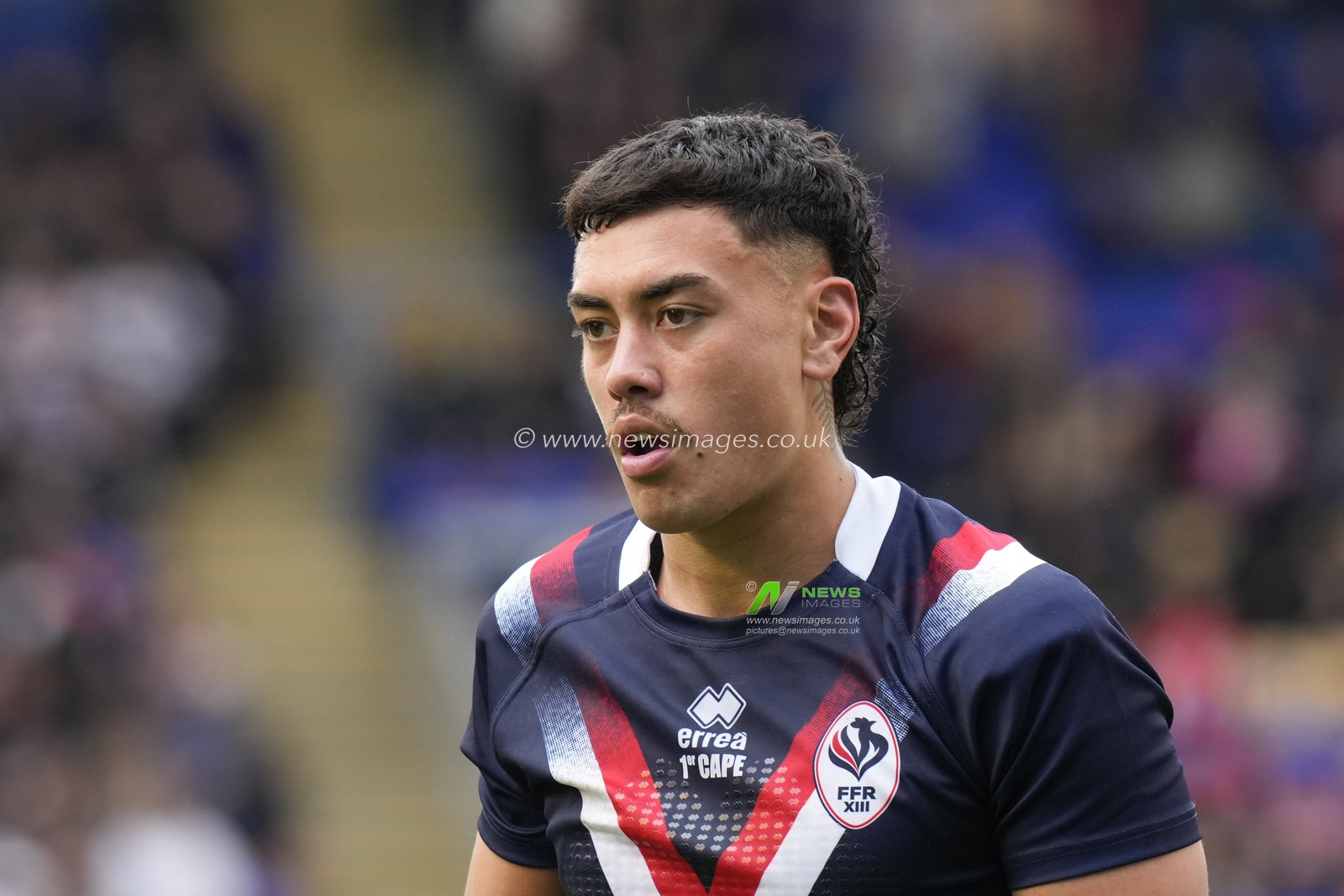 Tiaki Chan #8 of France warms up before the Mid Season International match England vs France at Halliwell Jones Stadium, Warrington, United Kingdom, 29th April 2023

(Photo by Steve Flynn/News Images)